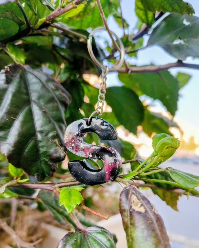S – Resin Alphabet Keychain
