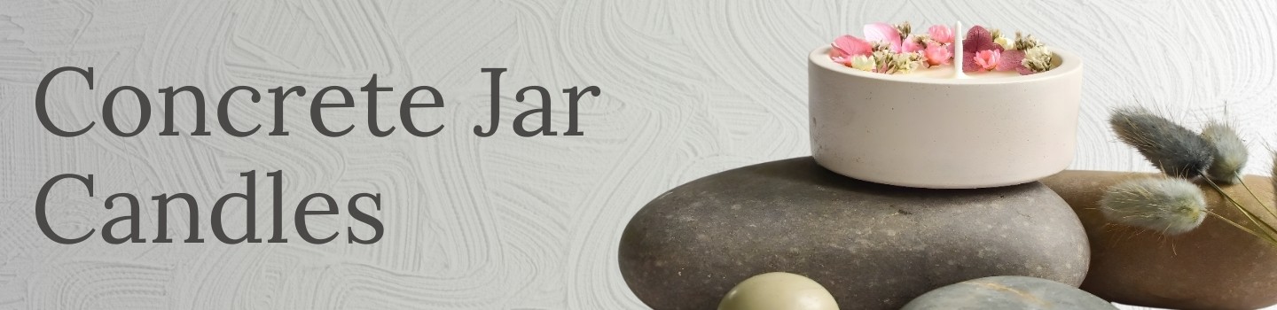 Concrete jar candles