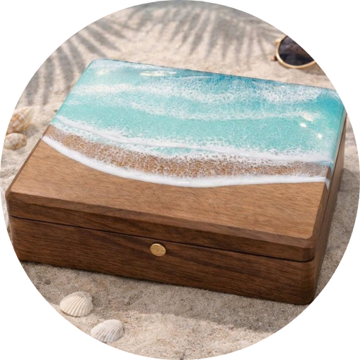 Resin Wooden  jewellery box